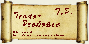 Teodor Prokopić vizit kartica